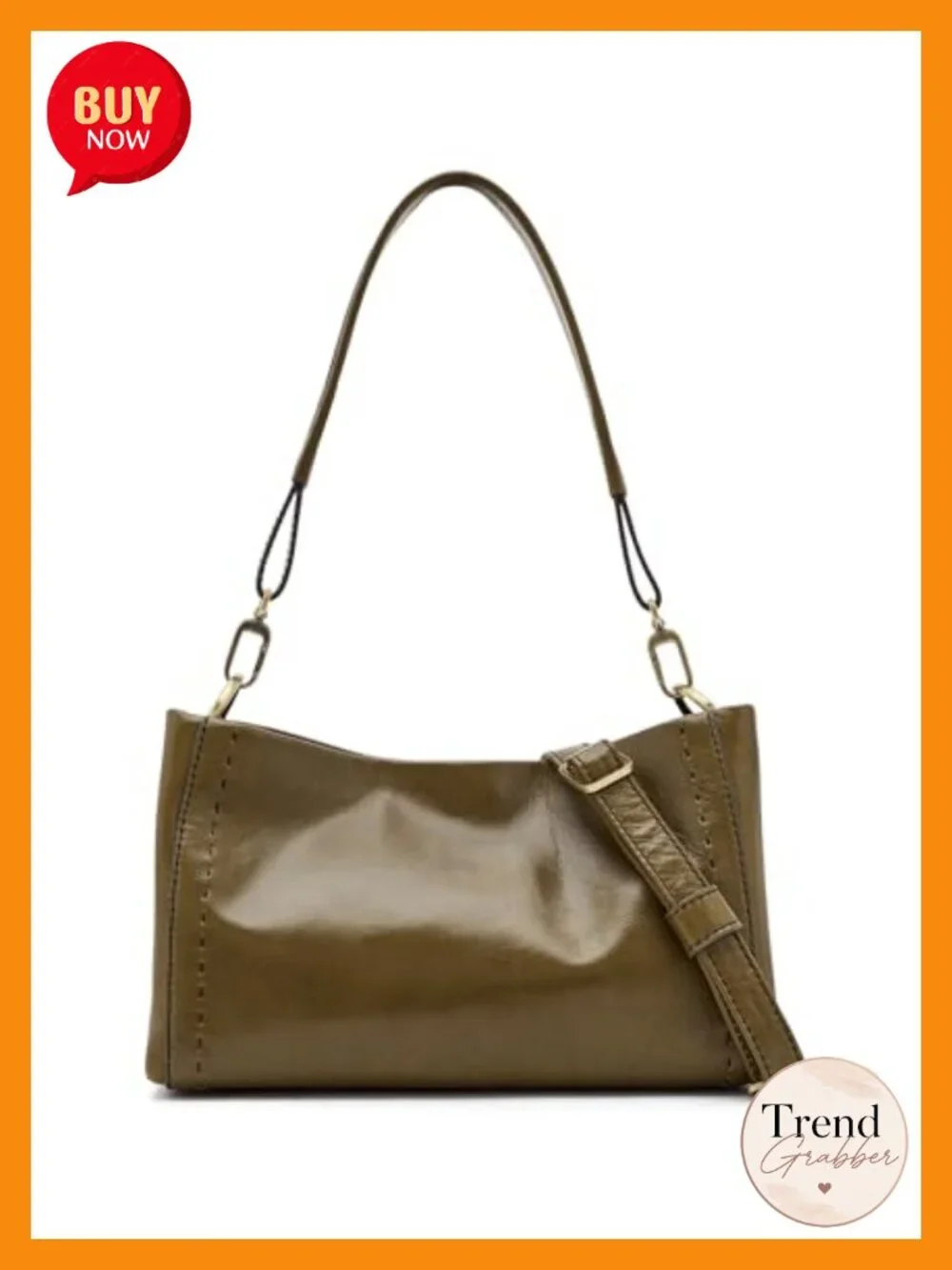 Leather Hobo Shoulder Crossbody Bag with Pockets
